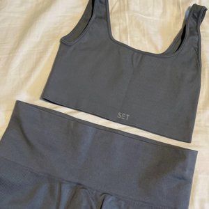 Set Activewear Grey Sweat - Medium Bra / Large Bottom